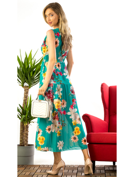 Rochie Dama Voal Fergie Turcoaz